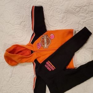 Harley Davidson 2pc zip Hoodie and pants